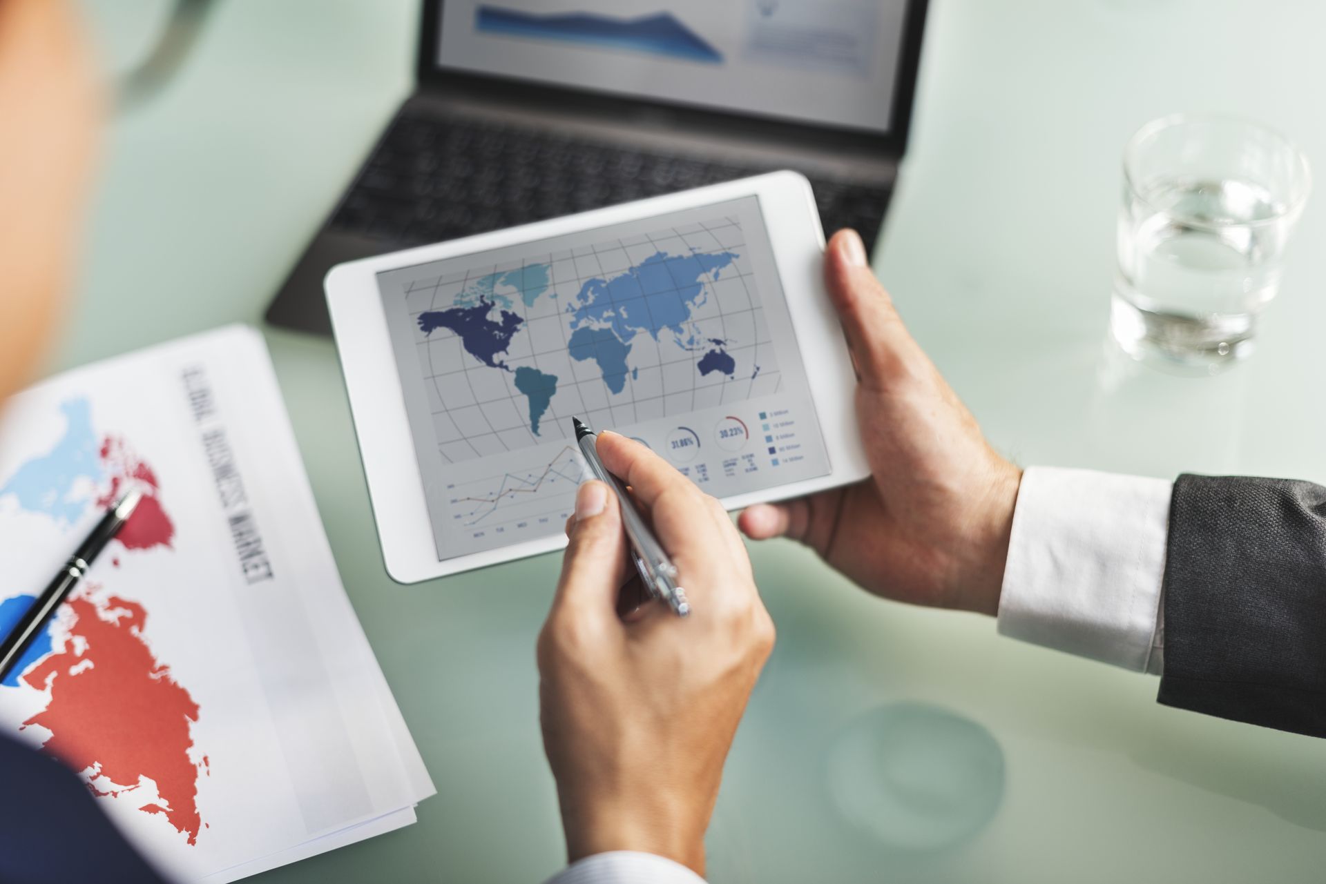 Owner reviewing Odoo reports on a tablet