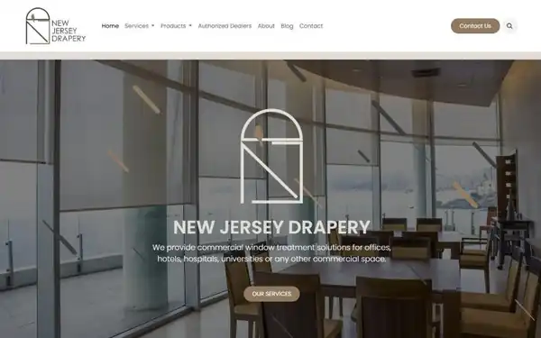 New Jersey Drapery website homepage
